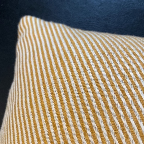 Golden Yellow Diagonal Stripe Perfect Size Pillow Poly Hypoallergenic Fill - Picture 3 of 12